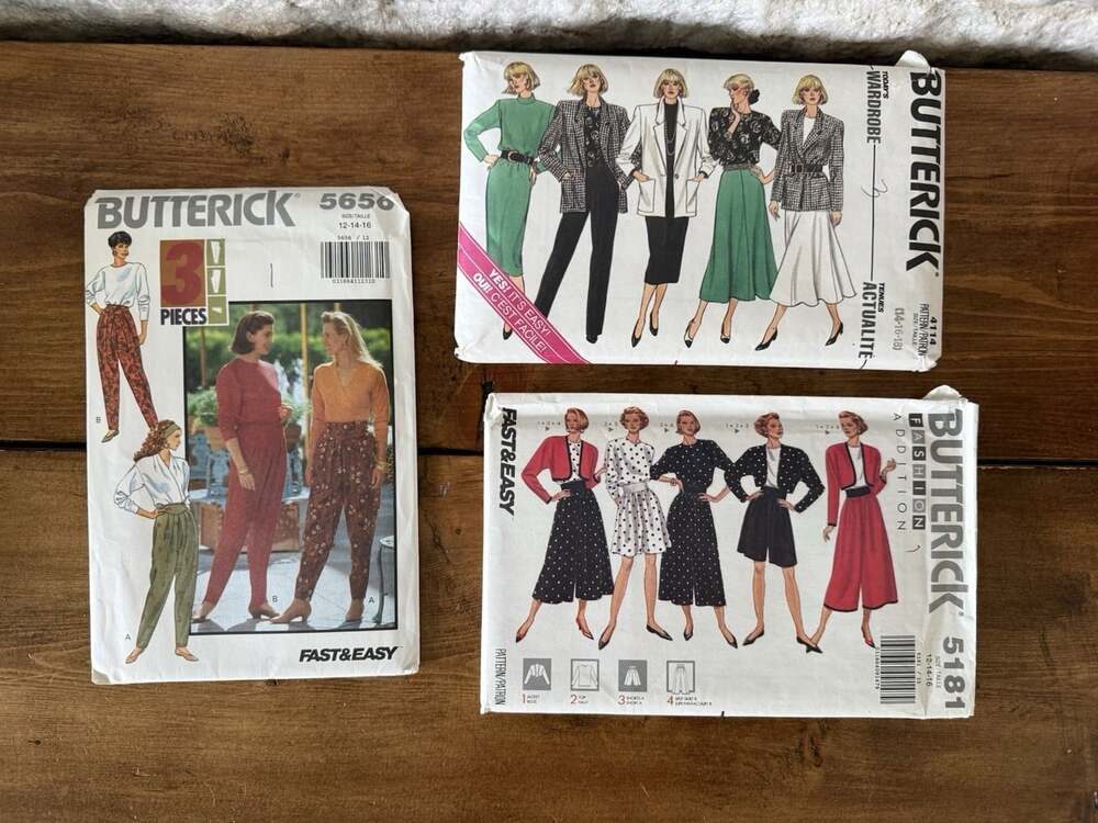 Vintage Butterick Sewing Pattern Misses Jacket Pants DressesSize 12,14,16,18